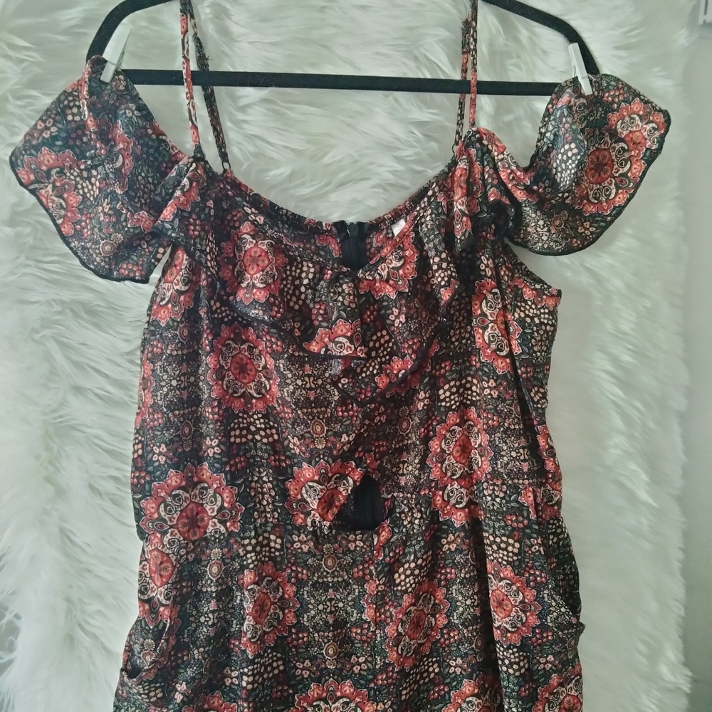 🌺 Xhilaration Cold Shoulder Jumpsuit – Boho Babe Energy 🌺 - Picture 4 of 9